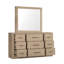 Commode 9 tiroirs avec miroir Hedrick