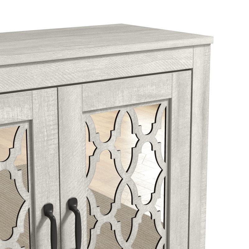 Chessani 12 Pair Shoe Storage Cabinet, Dusty Gray Oak