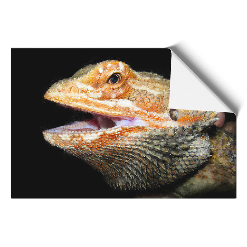 Bearded Dragon Lizard Painting - Frameless Print, 42cm H x 59cm W x 0.1cm D