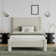 Boucle Upholstered Platform Bed with Soft Rounded Corners