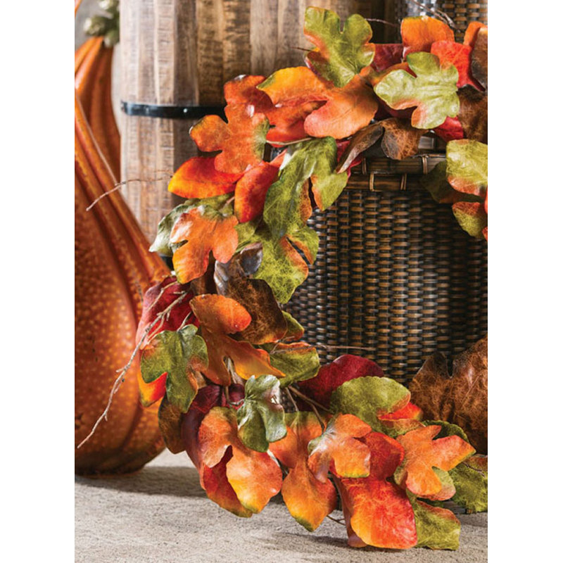 33" Edwad Artificial Large Leaf Wreath