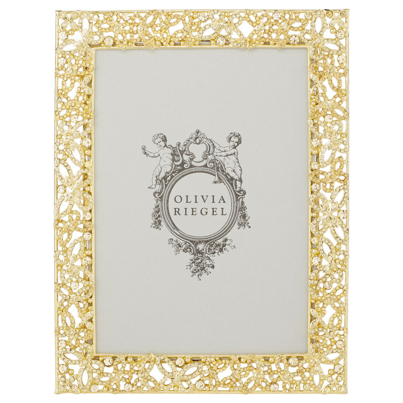 Papillon Metal Picture Frame, 5" W x 7" H, Blue