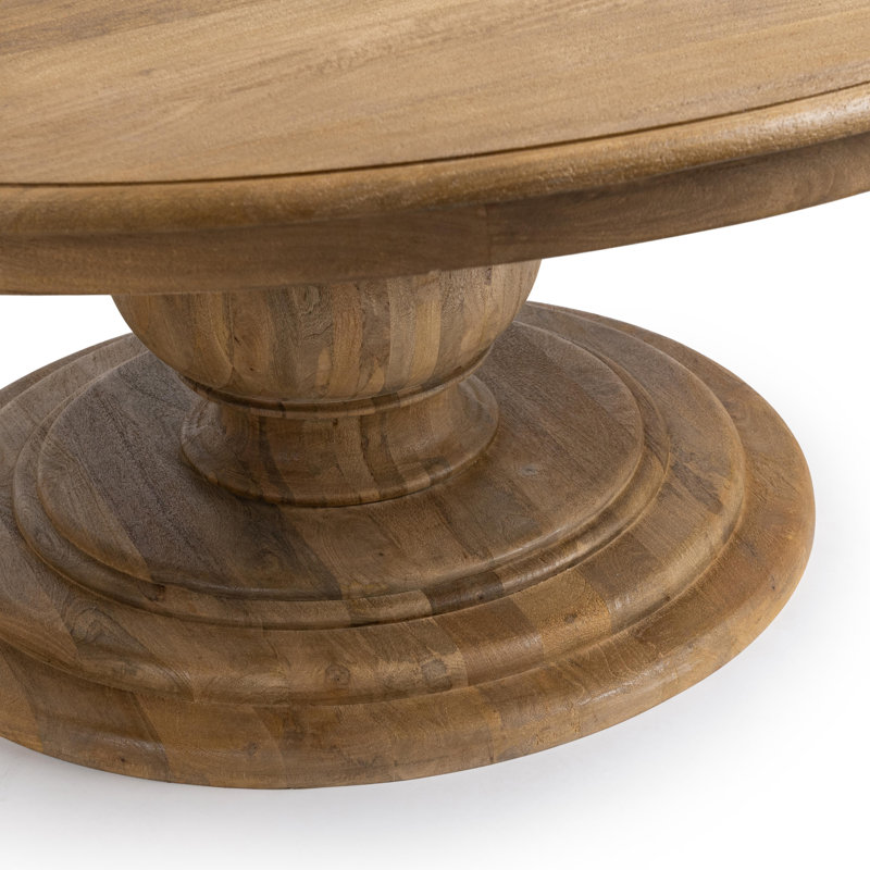 Brookside Round Solid Wood Pedestal Dining Table, 30" H x 72" L x 72" D