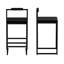 De 2 tabourets de bar modernes et confortables avec revêtement en velours, structure en métal noir, repose-pieds et support dorsal pour la structure de bar à domicile 2, espaces de salle à manger rembourrés dans les bureaux-863087535-863087532
