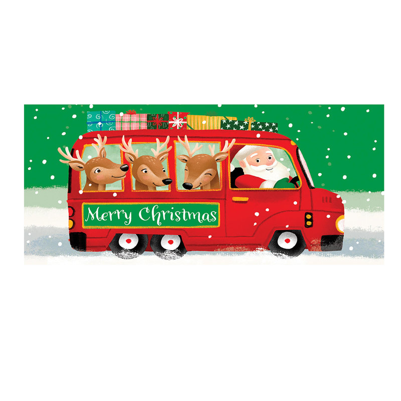 Tapis de Noël Christmas Bus Sassafras