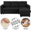 Moda Form 3-Seater L-Shaped Sofa Bed, Convertible Corner Sofa with Reversible Chaise & Pull Out Trundle Bed  for Small Living Rooms, Apartments-340601429-426247056