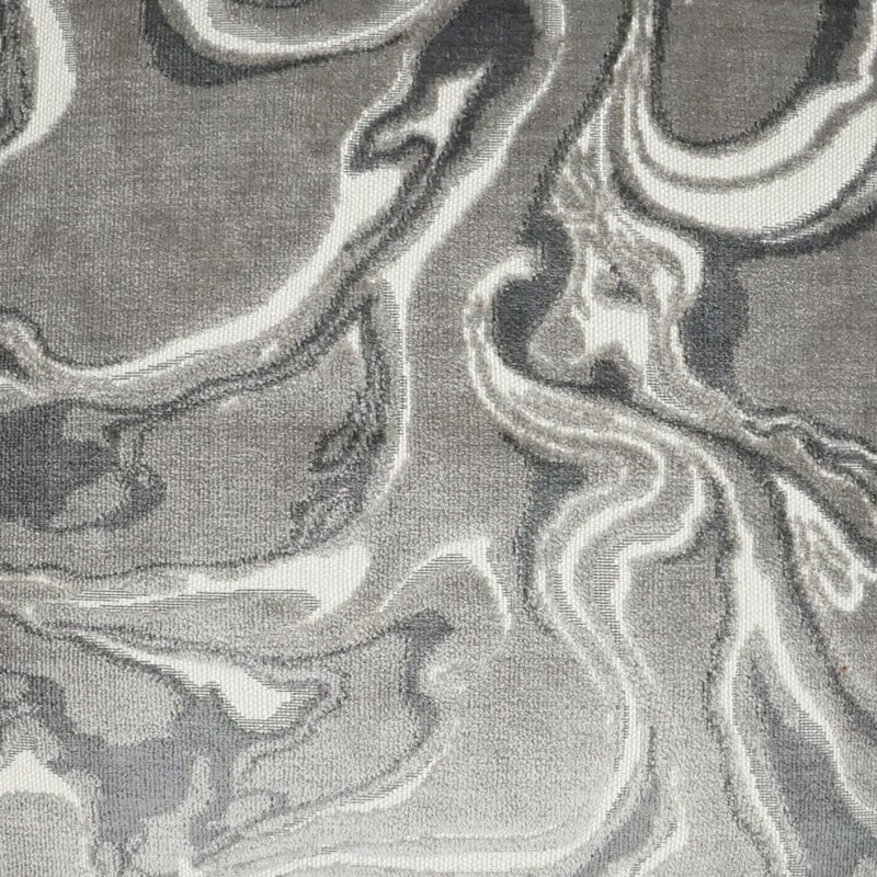 Coussin décoratif Rhapsody, Gris, Carré 22 po