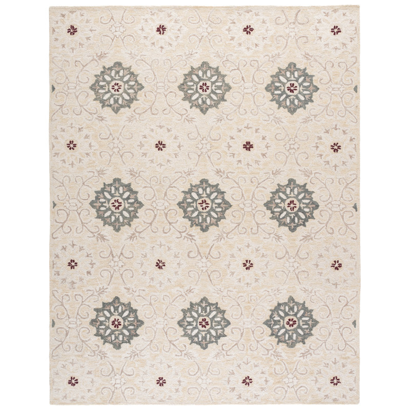 Metro 894 Hand Tufted 85% Wool; 15% Cotton Damask Rug, Rectangle 9' x 12'