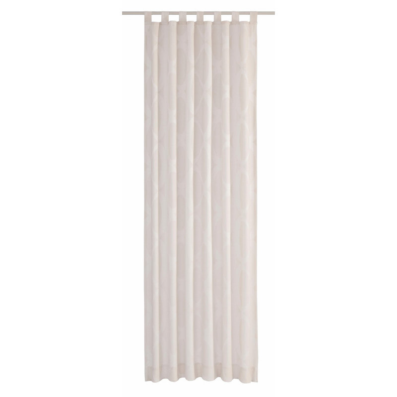Genora Room Darkening Curtain, 245cm H x 135cm W, Beige