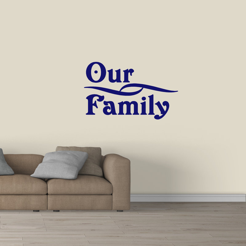 Adhésif décoratif «Our Family», Bleu marine