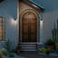 14" 1-Light Outdoor Wall Light with Clear Glass-115680857-115680859