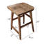 Tabouret à hauteur de comptoir sans dossier Tisa, siège de selle fabriqué à la main en bois d'acacia brun naturel-254910303