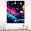 Horloge murale «Galaxies of Pink Love» surdimensionnée-99640034