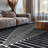Modern Black And Cream Geometric Area Rug-1497642572