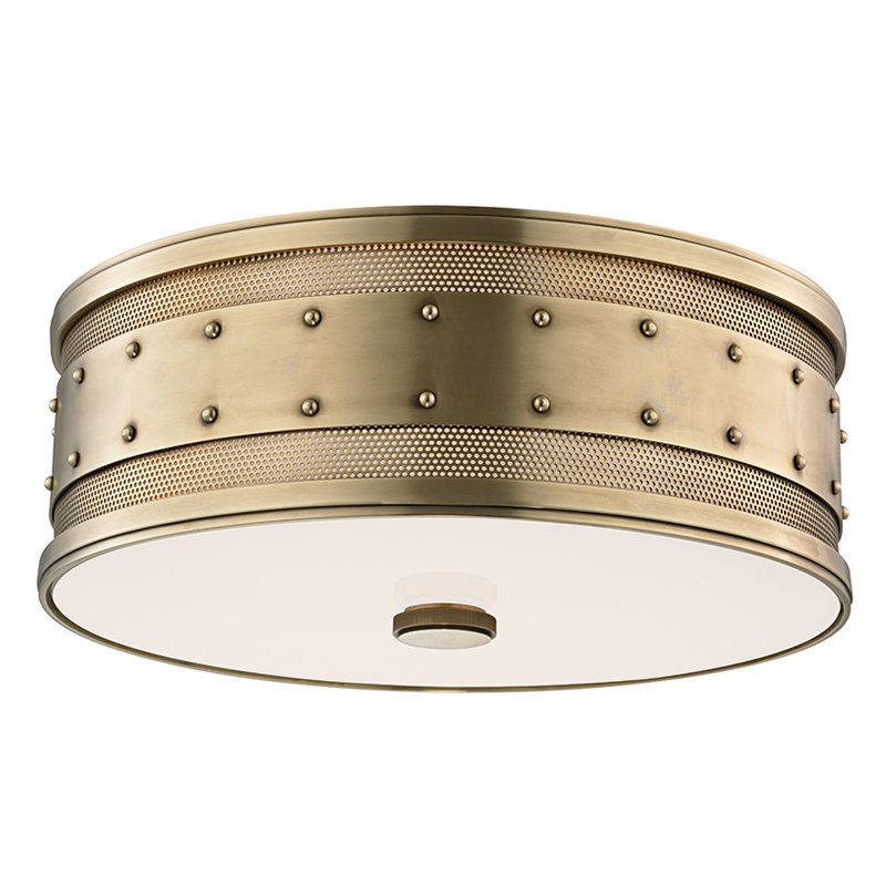 Plafonnier encastré 3 lumières 16 po Gaines, Laiton vieilli