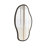 Wattie Modern Abstract Wall Mirror, 17.7 x 33.5 x 0.9 inches | 100% MDF Frame, Eco-Friendly Flotal-E Glass | Wall-Mountable Design, Elegant Transparent Finish | Perfect for Living Room, Bedroom & Hallway Decor