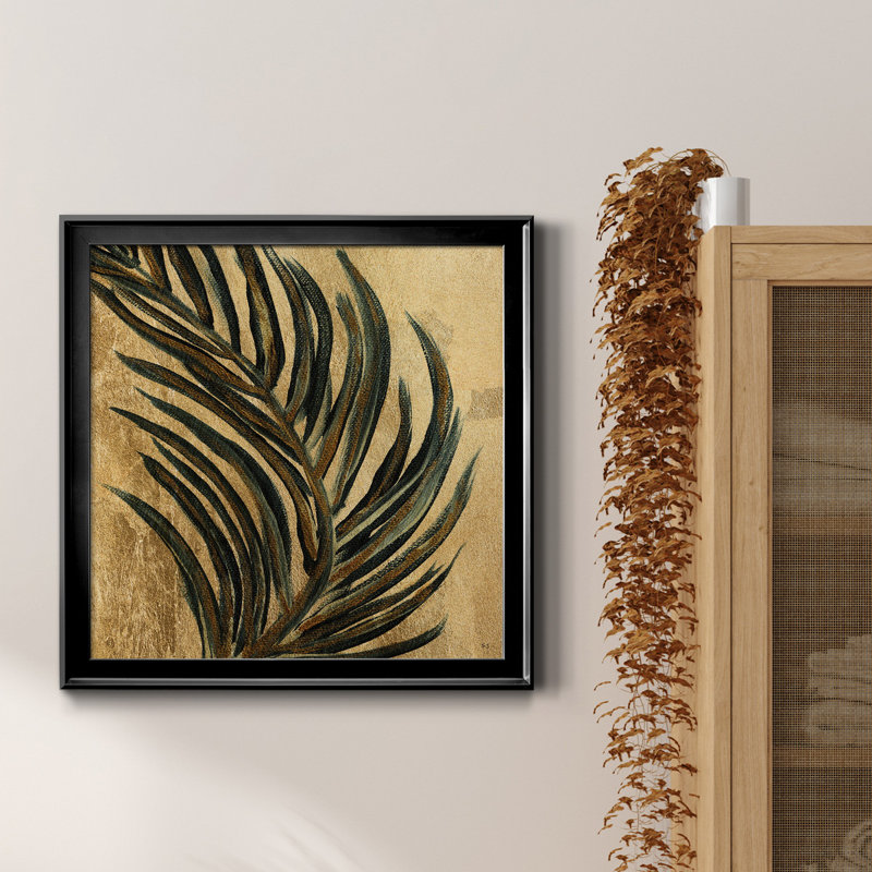 «Lush Palm II», reproduction d'art sur toile encadrée, H 34,5 po x l 34,5 po x P 1,5 po, Cadre noir