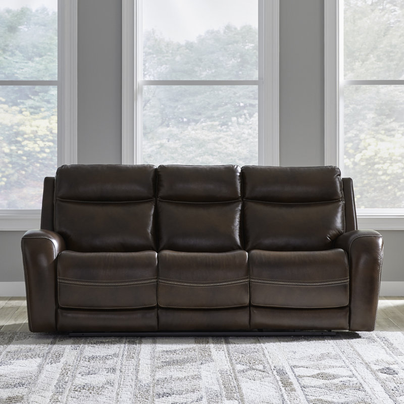 Britaney 88'' Leather Match Power Reclining Sofa