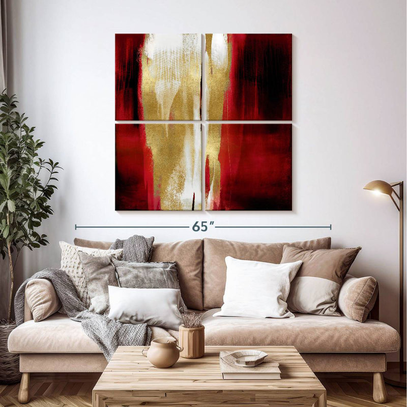 Avery Free Fall Red With Gold I