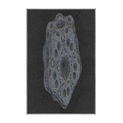 Tapis noir/bleu à motifs