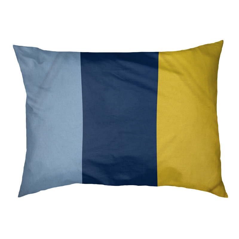 Coussin d'extérieur pour chien Florida Tribe, Medium (28" W x 18" D x 9.5" H), Light Blue/Navy Blue/Yellow