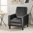 Linen Manual Push Back Recliner Chair-303490804