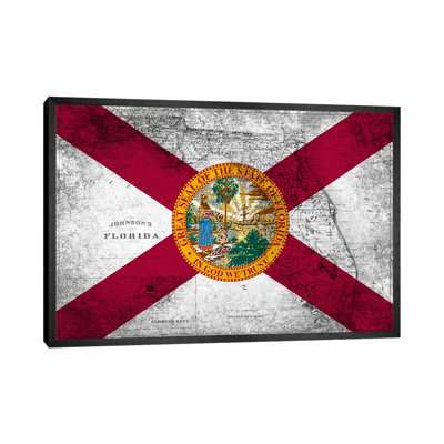 Florida (Vintage Map) 1 Piece Wall Art on Canvas