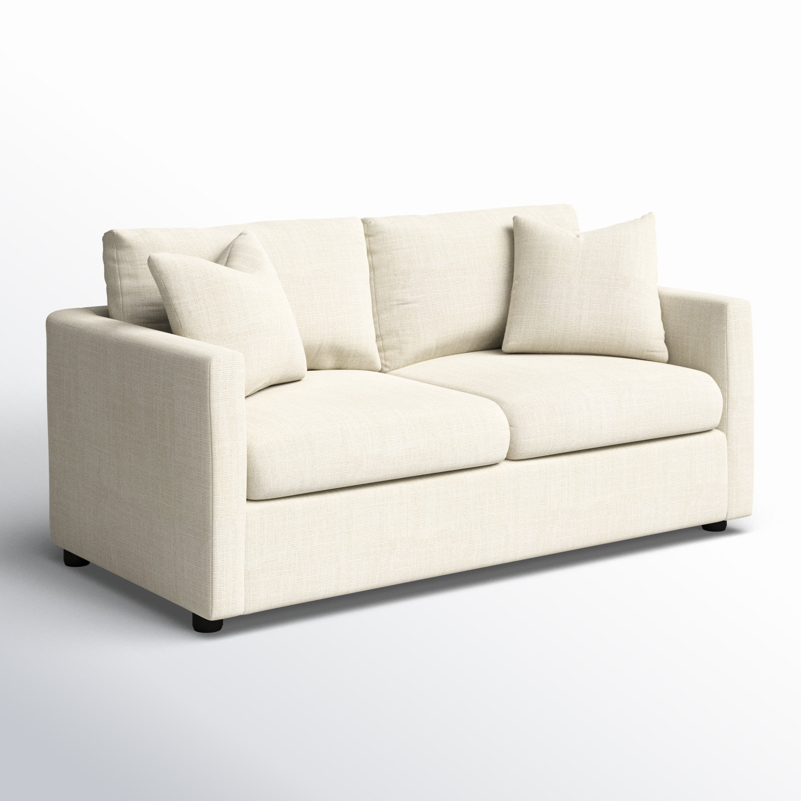Godwin 67'' Upholstered Loveseat, Conversation Pearl Basketweave