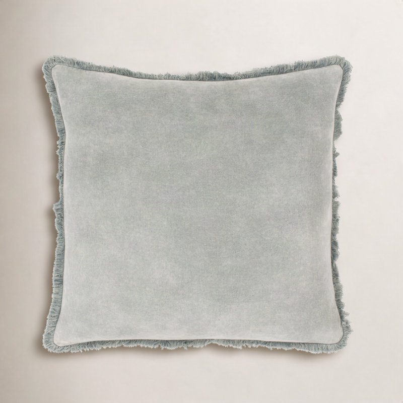 Oreiller Steph, 20 po x 20 po, Sauge, Polyester / bourre de polyester