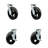 4 Piece Rubber on Steel Caster Set