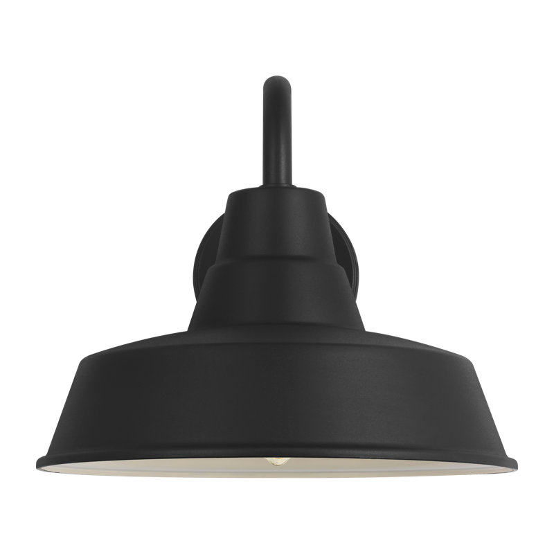 1 - Light Armed Sconce, 10.75" H x 12" W x 17.13" D, No, Textured Black