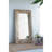 39X3.5X75" Full Length Rectangle Floor Mirror With Distressed Wood Frame