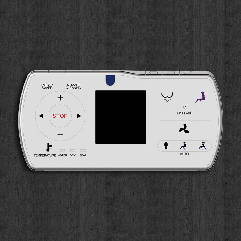 White Ceramic Smart Bidet Toilet with Heated Seat and Auto Flush
