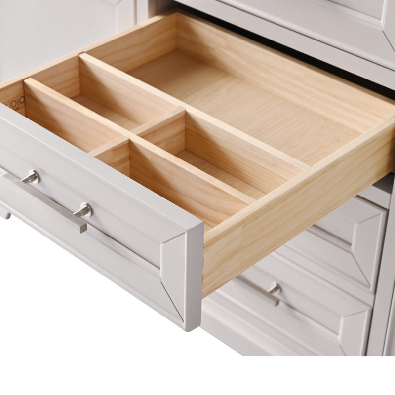 Thompson 60" W Double Vanity, Taupe/Brushed Nickel