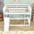 Twin Over Twin Wood Floor Bunk Bed With Climbing Ramp, Guardrails And Dual Ladders-670922956