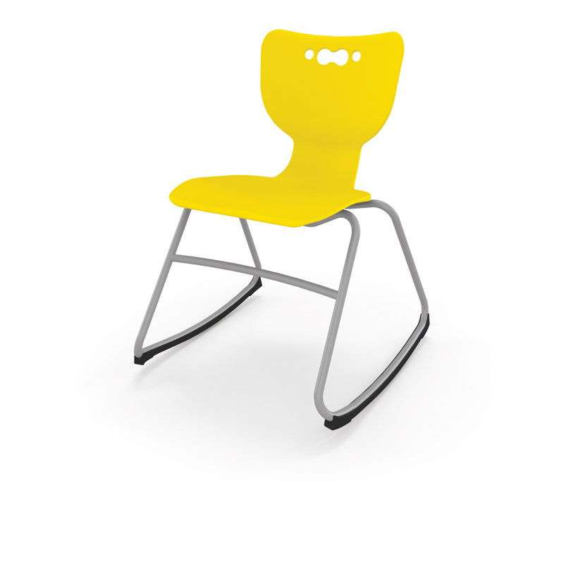 Chaise de salle de classe à bascule Hierarchie, Jaune, H 18 po
