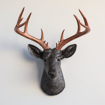 Grande décoration murale fausse tête de cerf naturalisée