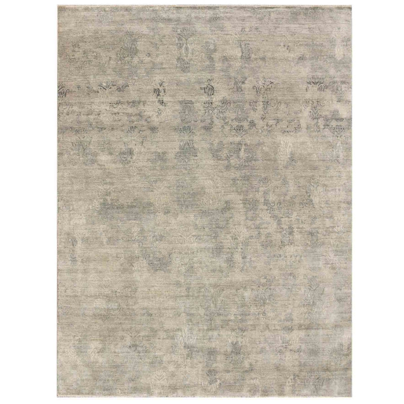 Pearl Hand-Knotted Light Gray 2' X 3'