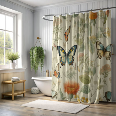 Garden Flutter - Rideau de douche Premium