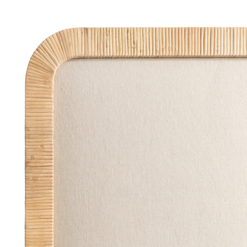 Tableau d'affichage rectangulaire en rotin Rahfy, Tan
