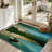 Blue Fishing Boat Calm Lake Landscape Beautiful Machine Washable Indoor Area Rug-1797198720