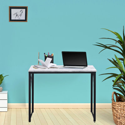Divulge Antique White and Black Writing Desk