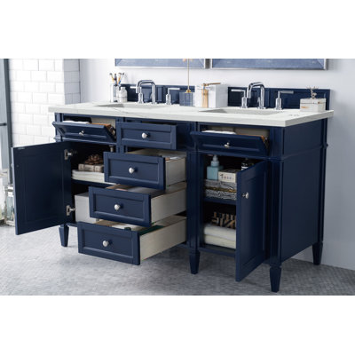 Dussault 60'' W Double Bathroom Vanity Base