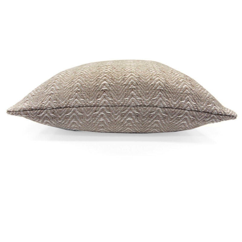 Chevron Square Cushion, Brown, Cushion Cover Only - No Insert