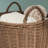Stroh Round Cone Woven Resin Wicker Basket with Handles