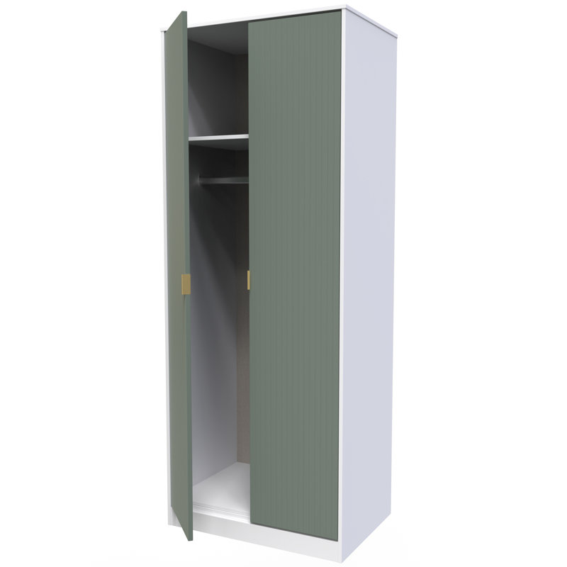 Beranda Manufactured Wood Wardrobe, Green/White