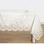 Chemin de table en dentelle blanche avec broderie ajourée élégante pour table de salle à manger et décoration de Noël de table
