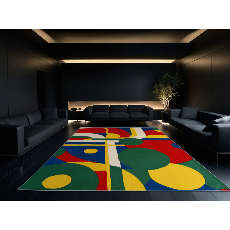 Jovial Whirl Rug, Square 4'