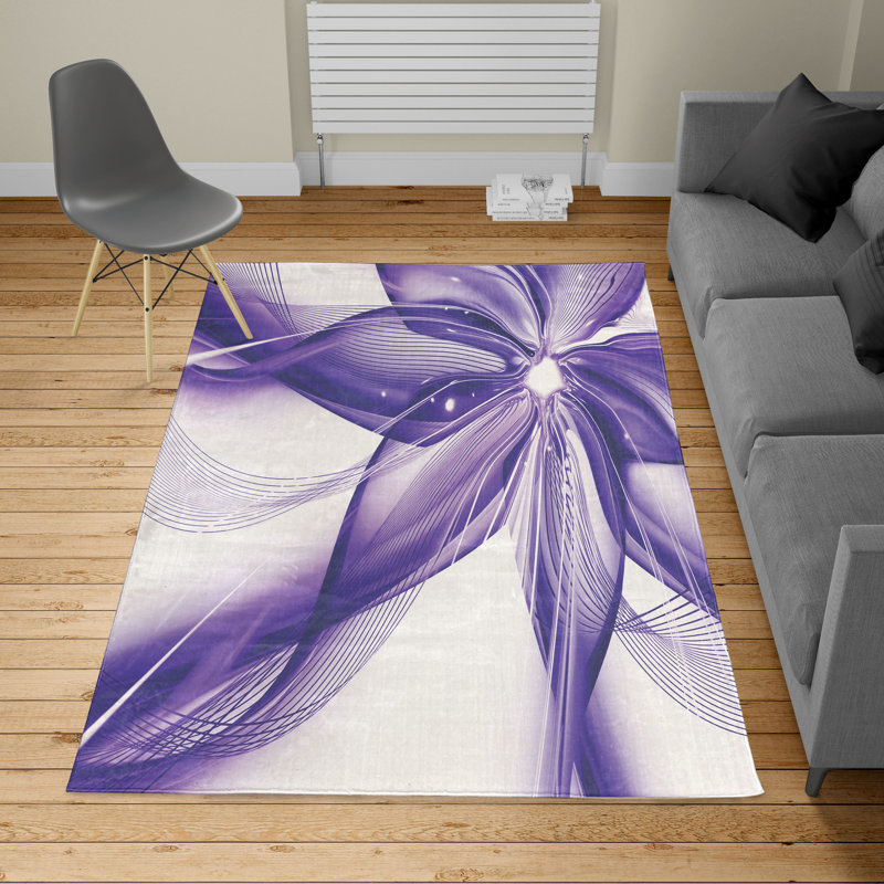 Tapis lavande foncé Ambesonne, Rectangle 5 pi 2 po x 7 pi 6 po
