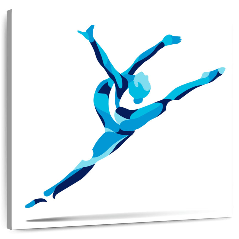 Bleu Sirci Gymnast, H 10 po x l 10 po